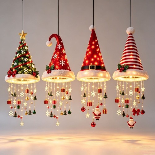 Decorations lighted santa - 1x,