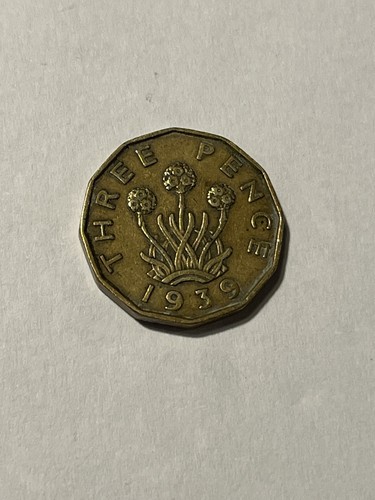 1939 1943 three pence coins - 1939,