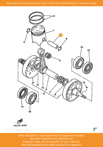Yamaha pin piston - yamaha, pin,