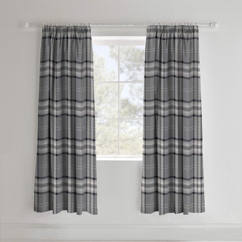Kelso check pencil pleat - check,
