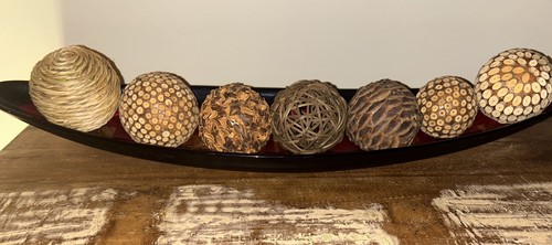 Decorative wood spheres balls - decorative, spheres/balls
