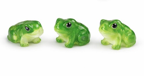 3pcs resin mini frogs - 3pcs,