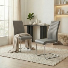 LORENZO x2 Faux Leather Silver