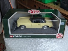 Corgi 1:18 Scale MGB Roadster (45201) Primrose Yellow Diecast Model VGC Boxed
