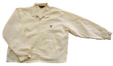 Mens Vintage Jacket USA 70s 80s Cream Zipped Retro Mod XXL 48" Chest