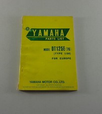 Spare Parts List Yamaha DT 125 E '76 Stand 10/1975