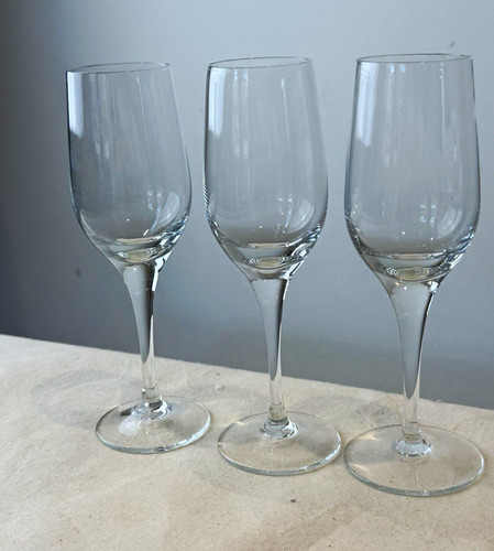 Set clear glass stemmed - 3,