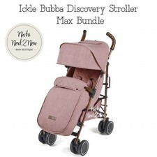Ickle Bubba Discovery Max Dusky Pink/ Rose Gold Stroller - Footmuff & Raincover