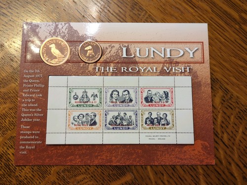 1977 lundy royal - visit, coin