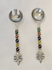 Pewter Salad Serving Set Fork