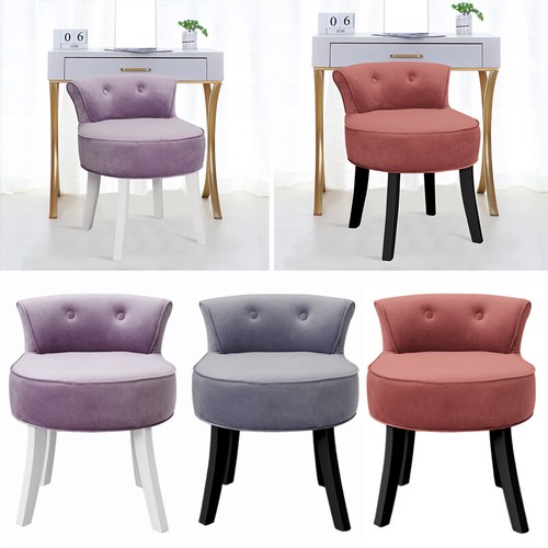 Velvet stool round pouffe - stool,