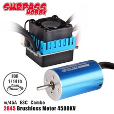 SURPASS HOBBY 2845 4500KV Brushless Motor+45A ESC Power Combo for 1/14 RC Car