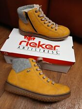 Women's Rieker Designer Boots Uk 5 / 38 Lace /Zip Up Fleece Lined New