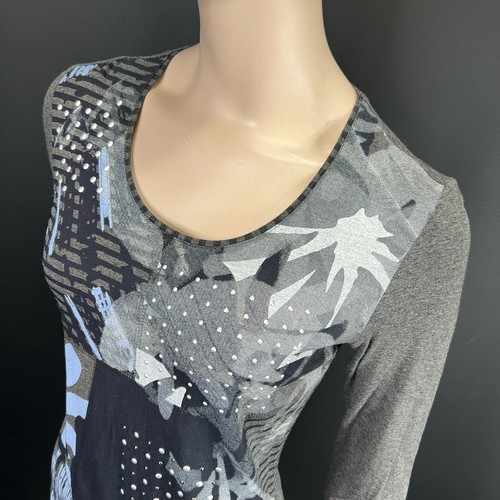 Frank walder top grey - grey, blue