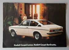 Opel Kadett Brochure 1980 - Luxus & Coupe Berlinetta
