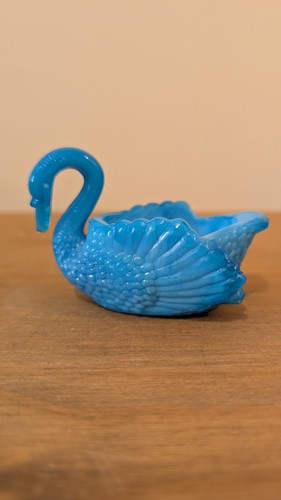Vintage boyd blue slag glass - vintage,