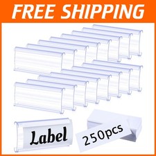 250pc Wire Shelf Label Holders