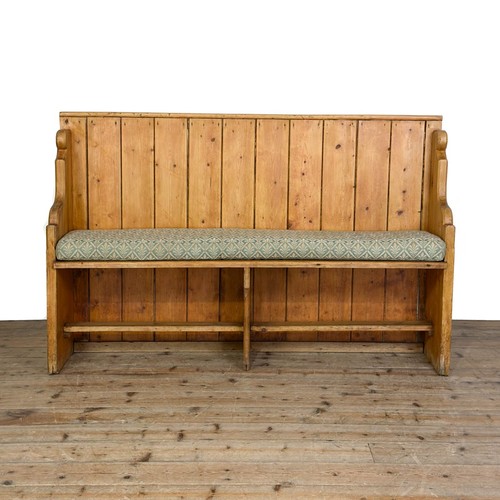 Antique pine church pew bench - antique,