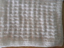 Knitting pattern 2432.   Baby pram & cot blanket.  Easy knit simple design