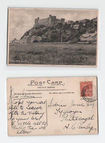 Vintage postcard harlech - postcard,