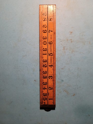 Vintage wooden folding ruler - wooden,