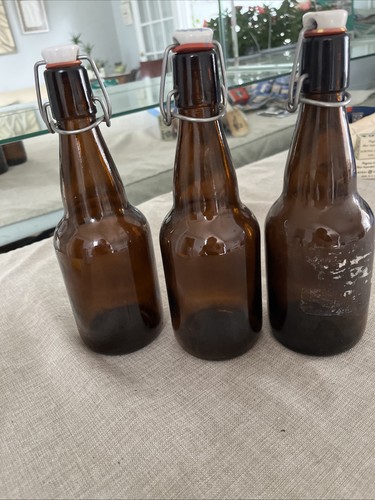 Grolsch amber brown bottles - grolsch,