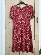 Red Floral Print Pretty Dress
