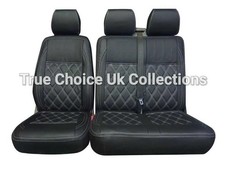 VW Transporter T5 T5.1 T6 T6.1 Front Single & Twin (1+2) Leatherette Seat Covers