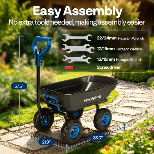 660lbs garden dump cart - 660lbs,