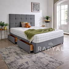 Plush divan bed - set, with