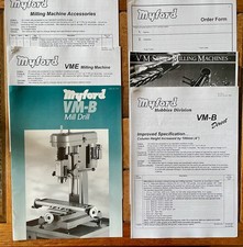 Myford VM-B & VM-E Milling Machines original sales brochures & price lists.
