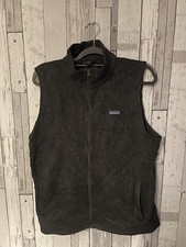 Vintage Patagonia Fleece Gilet Waistcoat XL Full Zip Black Outdoor