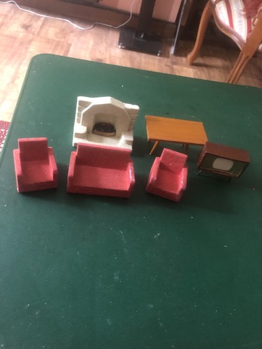 Dolls house furniture lot - house,