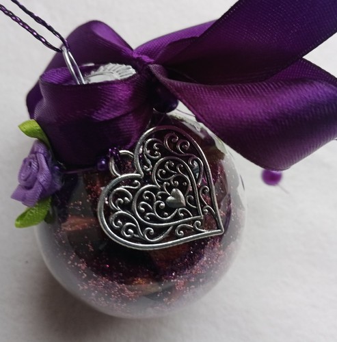 Love witch ball purple roses - love,