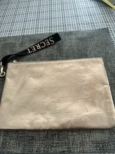 Victoria’s Secret Gold Clutch / Make Up Bag With Wrist Strap