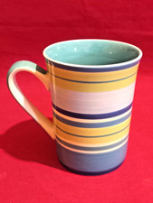 Whittard Of Chelsea Brighton Rock Green & Blue Striped Tall Latte Mug