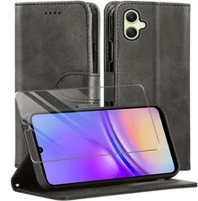 Case For Samsung Galaxy A05 / A06 Leather Wallet Flip Phone Cover & Screen Guard