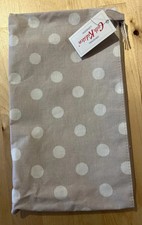 Cath Kidston Oil cloth Beige Button Spot Zipped Pouch Wallet Make up Bag Clutch 