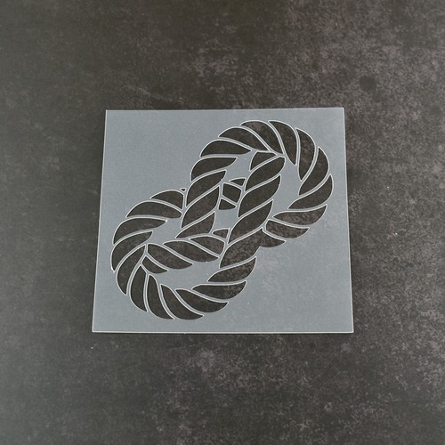 Rope knot stencil reusable - rope,