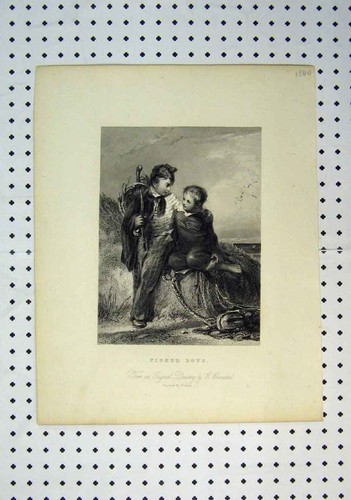 Original old antique - antique, print
