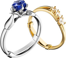 12 Pack Filled Gold/Silver Metal Ring Guard,Invisible Ring Size Adjuster Set for