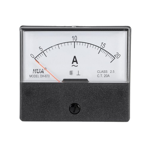 20a analog panel ammeter - 0-20a,