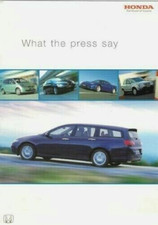 Honda Range Press Comments 2003-2004 UK Brochure Jazz Civic Accord S2000 NSX CRV