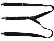 Braces Suspenders Mens Vintage BLACK  1990s RETRO ADJUSTABLE 25mm 