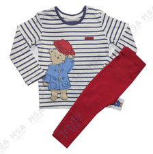 Baby Toddler Girls Paddington Bear Outfit, Leggings & Striped Top Summer Holiday
