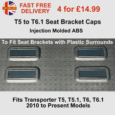4x Kombi, Shuttle Quick Release Seat Bracket Caps to Fit Transporter T5 to T6