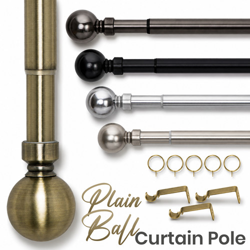 Extendable curtain poles metal - extendable,