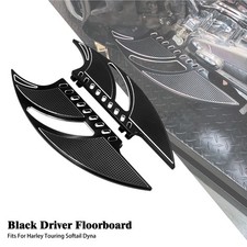 Black Blade Driver Floorboards For Harley Touring Road Electra Glide 1996-2025