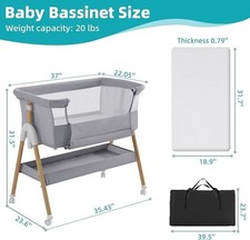 cozydwells 3 in 1 Baby Beside Crib cot bed for Babies from Birth to 9kg