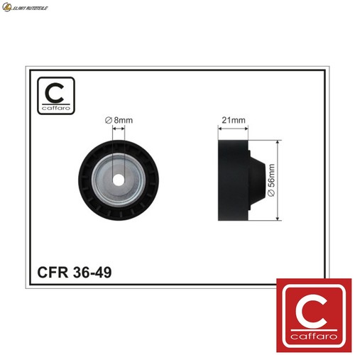 Idler guide pulley ribbed - idler, v-ribbed